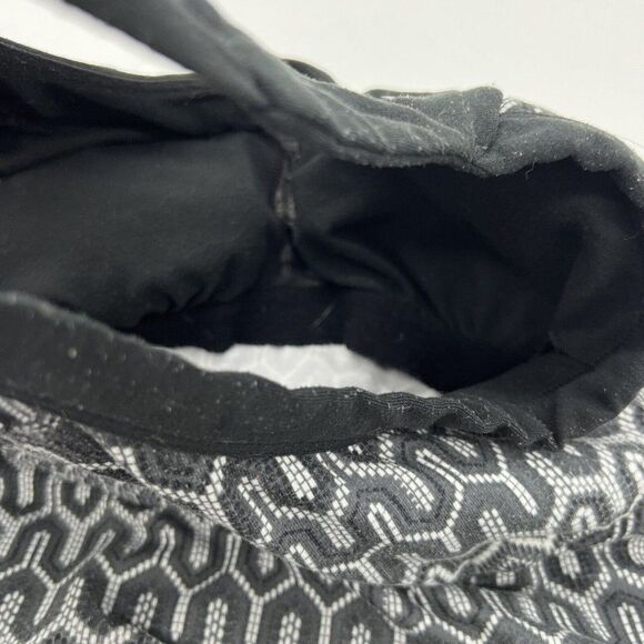 Prana Women's Black/White Polyester Scoop Neck Sleeveless Knee Length Dress S - Picture 3 of 6